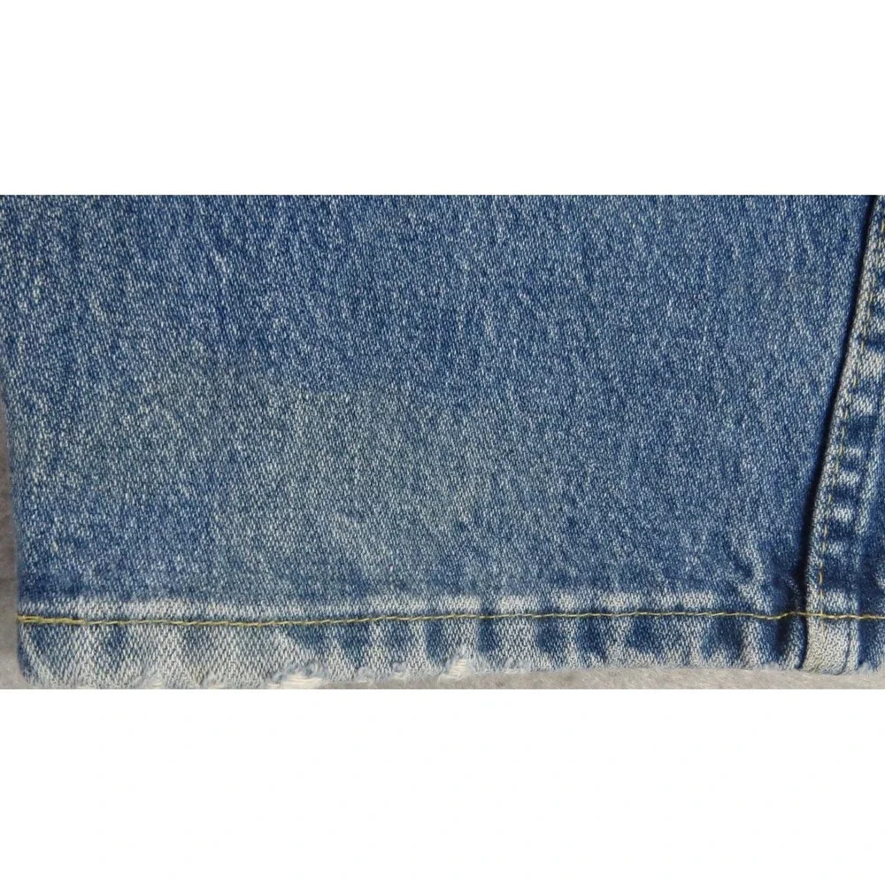Wrangler George Strait Cowboy Cut Jeans Men 35x32 Blue Denim Western Stone Wash